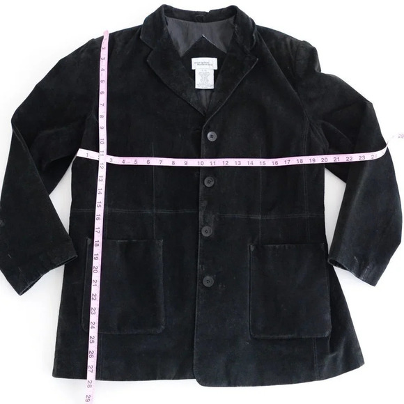 Northern Reflections Black Suede Button Down Blazer/ Jacket LG - Picture 5 of 15